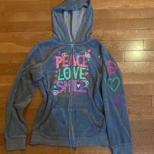 SO velour graphic jacket